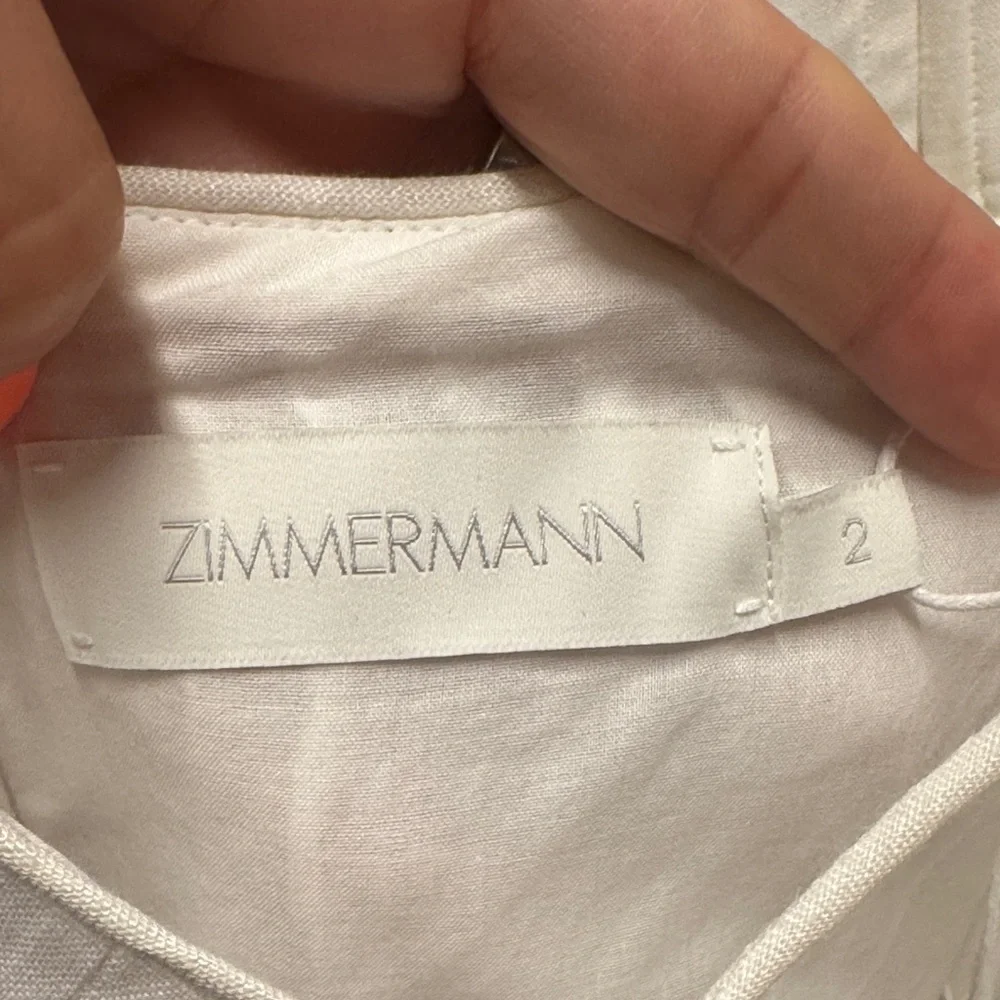 Zimmermann Rhiannon Scalloped Linen Midi Dress - Picture 2 of 15